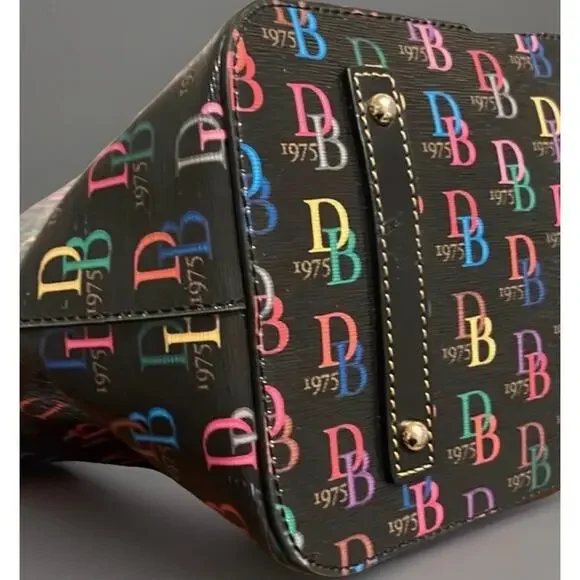 Dooney & Bourke Handbag DB75 Multi Small Flynn Shoulder Bag Black - Picture 8 of 11